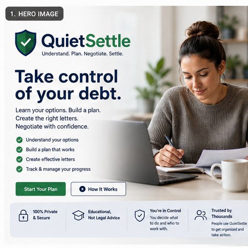 Person organizing debt paperwork